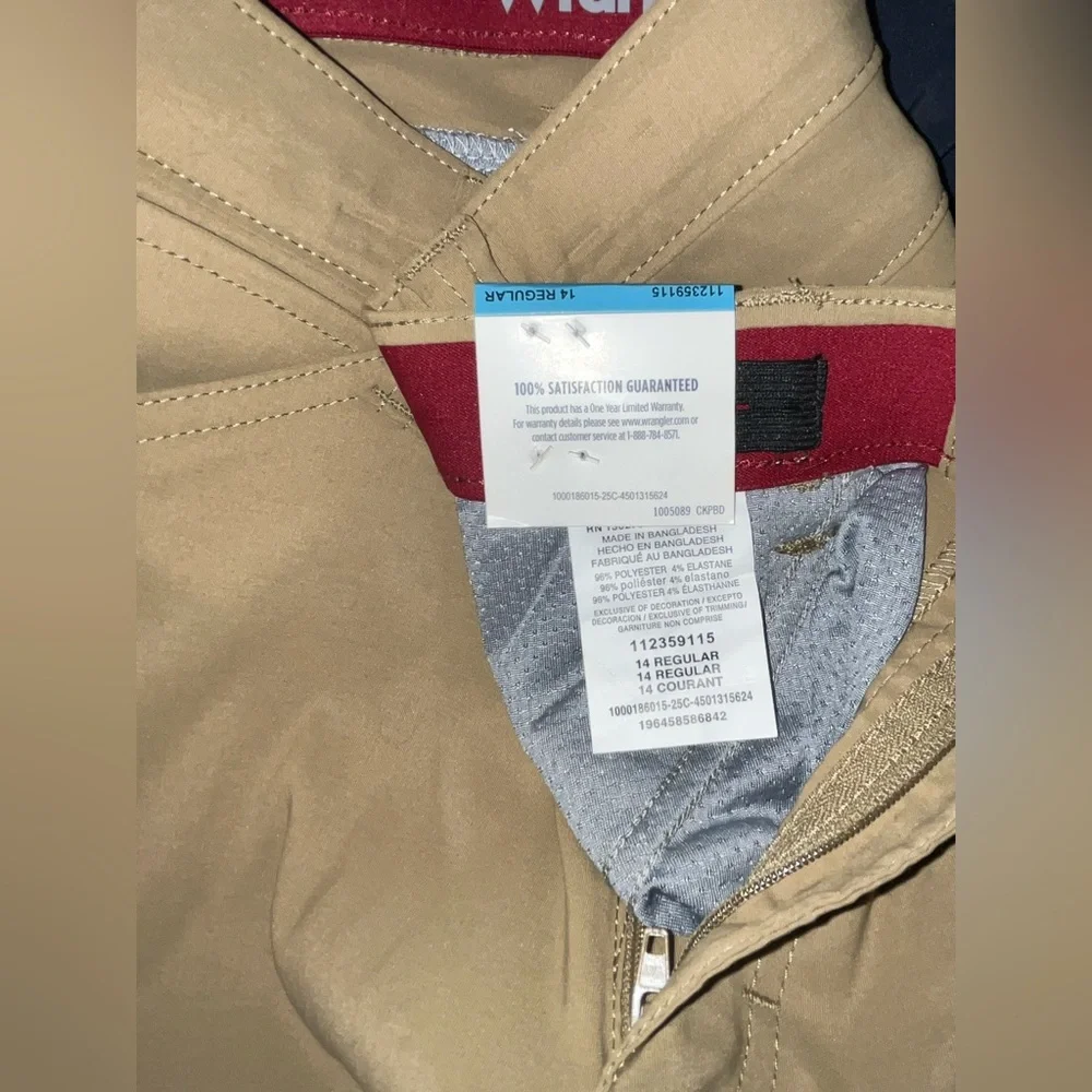 Wrangler Men's Khaki Outdoor Cargo Pants Size ( 14 Regular)